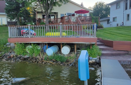 Brighton Cottage | Lake Front Cottage on Woodland Lake with private beach, boat and jet ski docks.