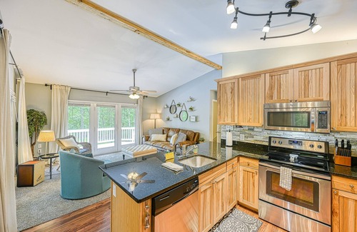 Aspen Hill House | Lakefront dog-friendly getaway w/private dock, firepit, game room, & EV charger