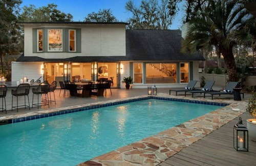 Talahi Island House | Lakefront Oasis | Pool & Hot Tub