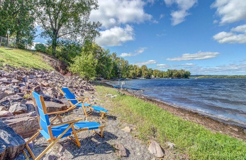 South Hero House | Lakefront Property with Easy Dock Access, Incredible Views, & Private Hot Tub