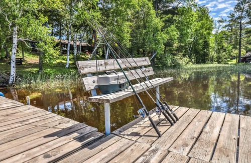 Presque Isle House | Lakefront suite at a vintage resort with communal dock, rowboats & firepit