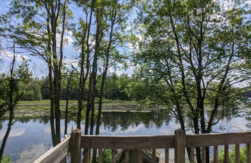 Meredith House | Lakes End Log Cabin on Lake Wicwas!