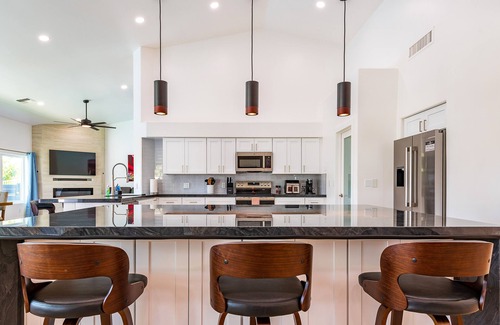 Val Vista Lakes House | Lakeside Luxe: Private Home in Gated Community with Heated Pool, Spa and More!