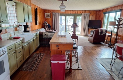 Rhinelander Cottage | Lakeview+Sunny Beach+RELAXING 3 BR Home on Lake Thompson with WiFi, Central AC
