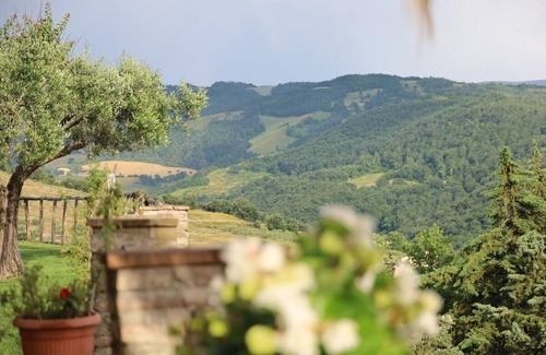 Castel d'Arno Apartment | Large and beautiful apartment with a view in a farmhouse with swimming pool, sleeps 9