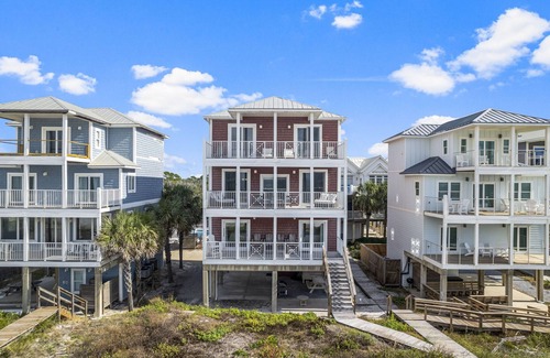Cape San Blas House | Large North Cape pet friendly gulf front home w/elevator, pool!