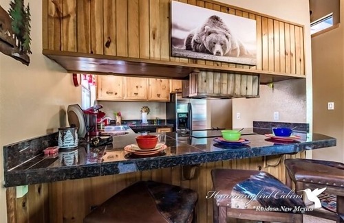 Ruidoso Cabin | Lazy Bear Lodge: 'Relaxation achieved' with hot tub.