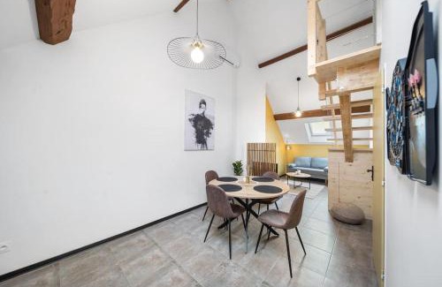 Chalon-sur-Saone Apartment | Le Duplex Moutarde, prox centre et Gare, 50m2, climatisation