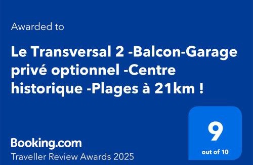 Pezenas Apartment | "Le Transversal 2" -Balcon-Garage privé optionnel -Centre historique -Plages à 21km !