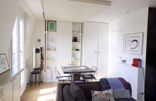 Latin Apartment | Left Bank Roof Top Luxembourg Gardens Eiffel Towers views