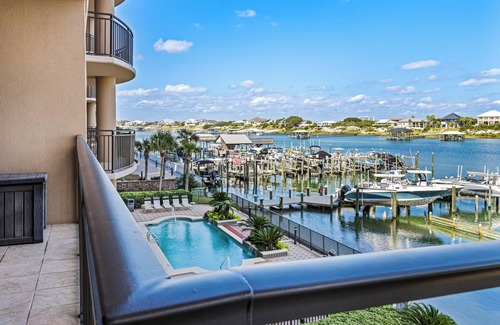 Orange Beach East Condo | Legacy Key 203 - Balcony Views Overlooking Ole River!