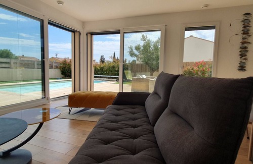 Leucate Villa | Light-filled, eco-friendly villa with garden and pool, 5 minutes from the beach