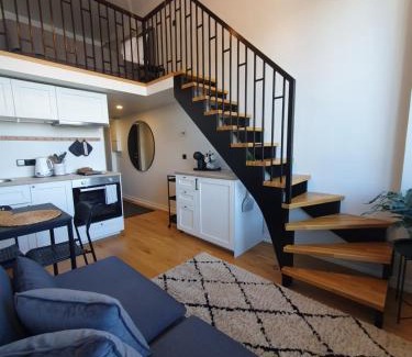 Old Town Apartment | Loft Style Studio Apartment- Free Parking- Free Gym- Keyless Access