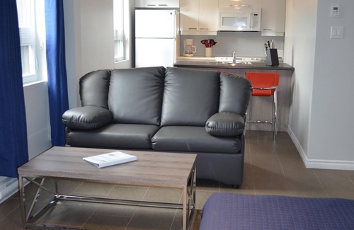 Rouyn-Noranda Apartment | Loft with bed and sofa bed on the rue Principale (Le Chic-urbain)