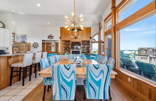 Carova Beach House | Lux 6 bdr, 5.5 bath semi-oceanfront, 4WD area, private pool & great ocean views!