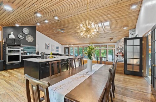 Nine Mile Falls House | Luxe Lake Home | Hot Tub + Private Dock & Beach