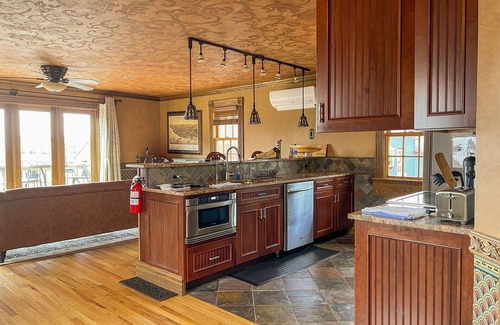 Bayfield Apartment | Luxury Bayfield Apartment with Deck, View of Lake Superior & California King Bed