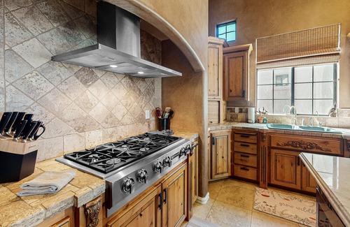 Estrella Mountain Ranch House | Luxury home with a pool, spa, fireplace, & private gas grill