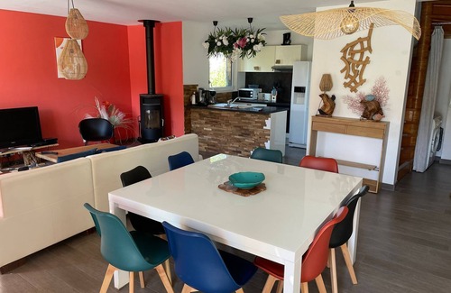 Pinarellu Villa | Luxury villa 9 pers heated pool, spa and hotel services