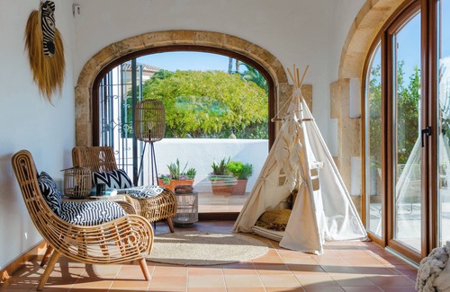 Montgo de Toscamar Villa | Luxury villa with unobstructed views of nature, at the bottom of the Montgo with illuminated pool.
