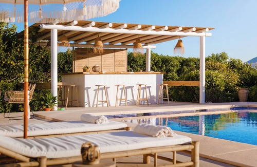 Montgo de Toscamar Villa | Luxury villa with unobstructed views of nature, at the bottom of the Montgo with illuminated pool.