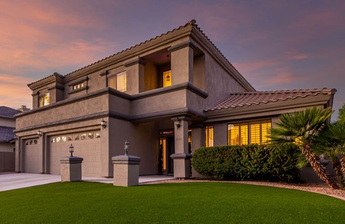 Val Vista Lakes House | Luxury Waterfront Home w/GAME ROOM & HEATED POOL