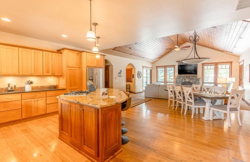 Kalispell House | Magical mountain retreat with a firepit, patio, W/D, & central AC - dog-friendly
