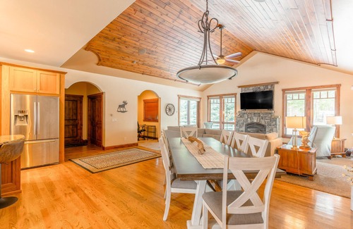 Kalispell House | Magical mountain retreat with a firepit, patio, W/D, & central AC - dog-friendly