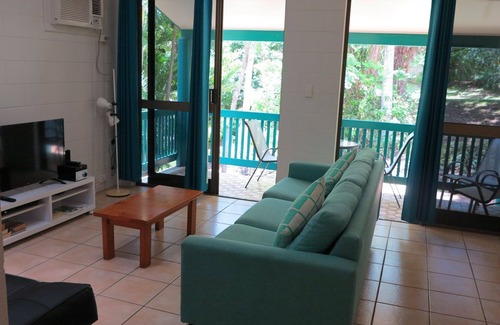 Arcadia Apartment | Magnetic Reef 3 - Relaxing tropical getaway with lush gardens and complex pool, minutes to Alma Bay