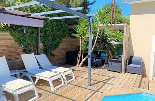 Cros-de-Cagnes Villa | Maison avec piscine et parking à 1,3km des plages