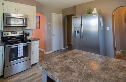 Manistee House | Manistee Channel Waterfront Home with Boat Dock