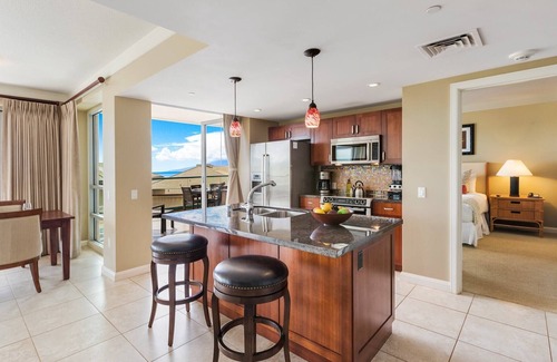 Kaanapali Condo | Maui Resort Rentals: Hokulani 820 – Top Floor 2BR w/ Ocean & Mountain Views + X L Balcony!