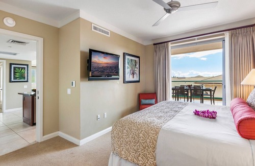 Kaanapali Condo | Maui Resort Rentals: Hokulani 820 – Top Floor 2BR w/ Ocean & Mountain Views + X L Balcony!