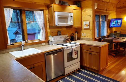 McKenzie Bridge Cabin | Mckenzie River Cabin #13 at the Log Cabin Inn, screened porch, .5mi Trailhead
