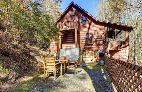 Williamstown Cabin | Mineral Bluff Hideaway w/Hot Tub, Grill, Fire Pit