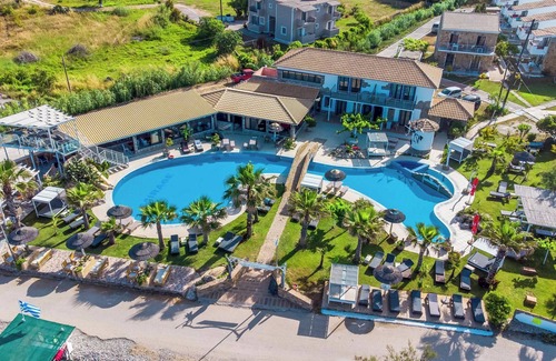 Arillas Apartment | 'Mirage Arillas Honeymoon Studio' with Sea View, Shared Pool & Wi-Fi