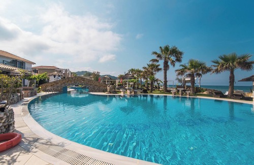 Arillas Apartment | 'Mirage Arillas Studio Type B15' with Sea View, Shared Pool & Wi-Fi