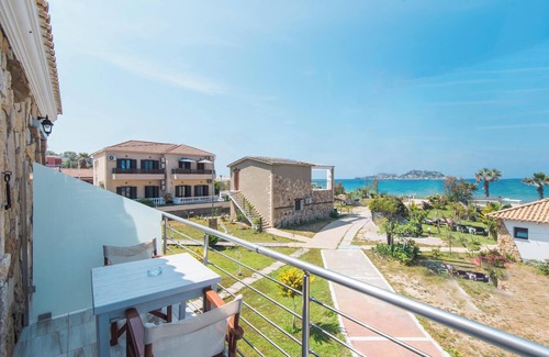 Arillas Apartment | 'Mirage Arillas Studio Type B15' with Sea View, Shared Pool & Wi-Fi