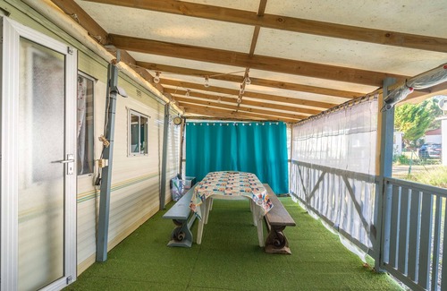 La Tremblade RV Rental | Mobile home in La Tremblade – Private garden, terrace, playground, and shared pool