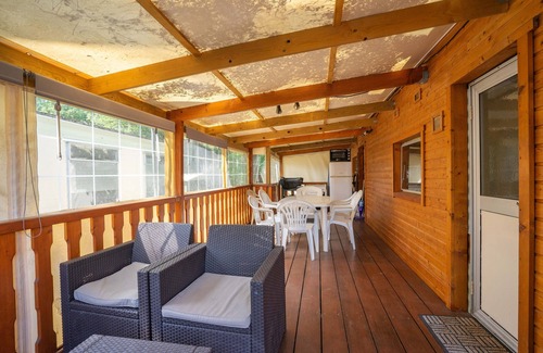 La Tremblade RV Rental | Mobile Home 'Mh16 La Tremblade' with Shared Pool, Private Terrace and Air Conditioning