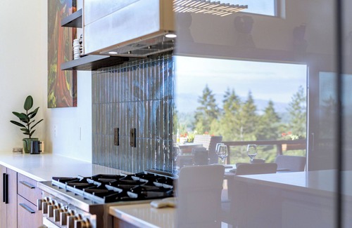 Sequim House | Modern Chalet Lux Home with Mnt Views, Hot Tub & EV Charger