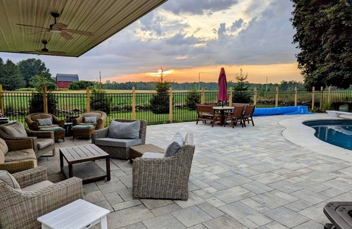Ontario City House | Modern Farmhouse, Pool House, Pool, Hot Tub, Pickleball, Sports Barn