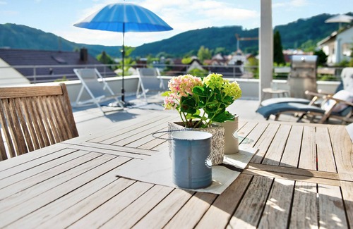Ludwigshafen Apartment | Modern Holiday Apartment With Heated Natural Pool, Sauna, Terrace and WiFi; Parking lots available