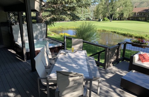 Eagle-Vail House | Modern home on creek and golf course with mountain views; ideal 2 families