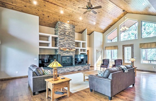 Sierra Pines Cabin | Modern-Rustic Show Low Cabin: Fire Pit, Grill