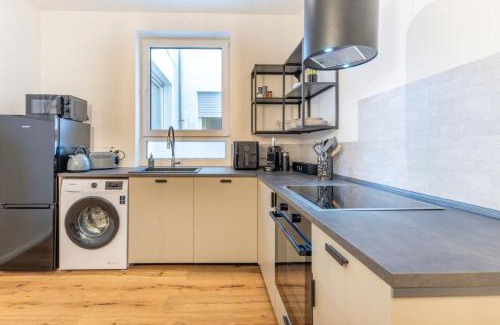 Horchheim Apartment | Modernes Studio Augusta am Rhein, vollausgestattet, ruhig und verkehrsgünstig gelegen