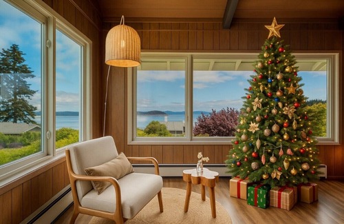 Oak Harbor House | Morden Rustic 6B3B w/Water & Mountain View + BBQ