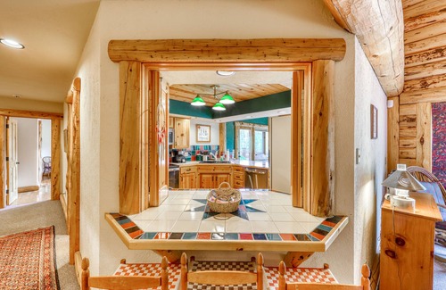 Baldy Mountain Cabin | Mountain view cabin with hot tub, pool table, gas fireplace - near town