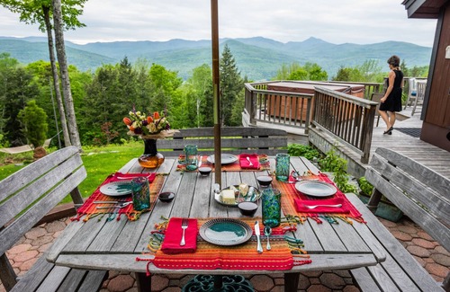 Moretown House | Mountain views, luxurious surroundings, nearby skiing, and a hot tub!