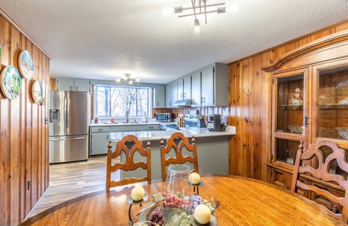 Sylva House | Mountainside house with long range views, pool table, firepit, & W/D